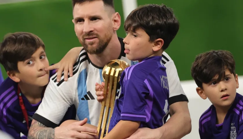 Messi en el Mundial de 2022.