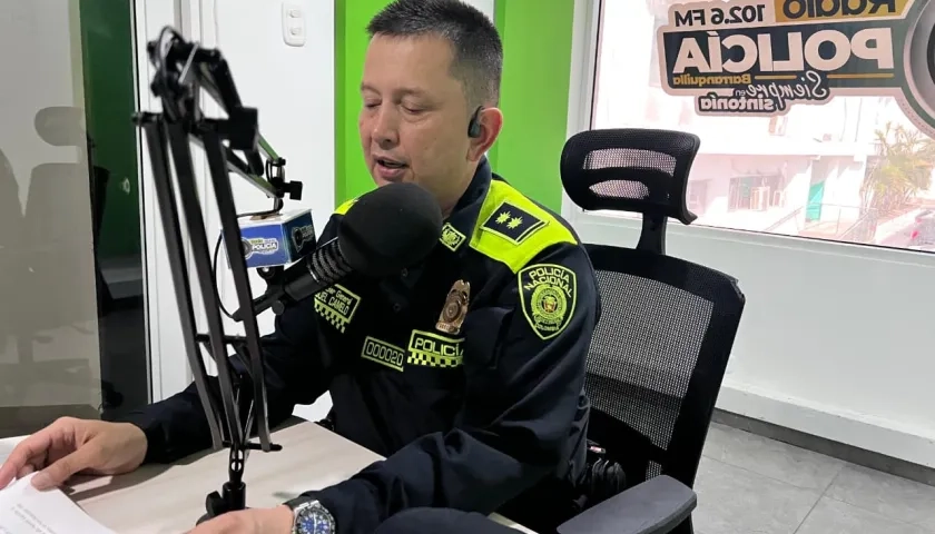 General Miguel Camelo, comandante de la Policía Metropolitana de Barranquilla. 