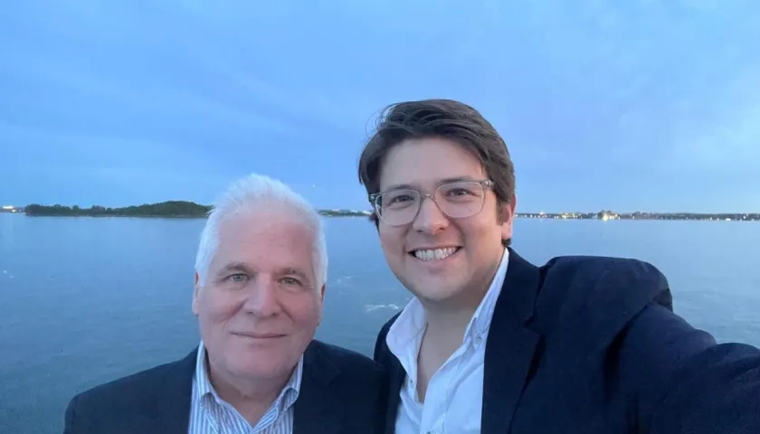 Miguel Uribe Londoño y su hijo Miguel Uribe.