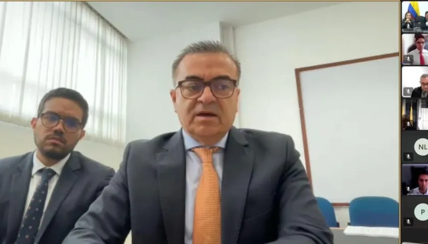 Olmedo López en audiencia. 