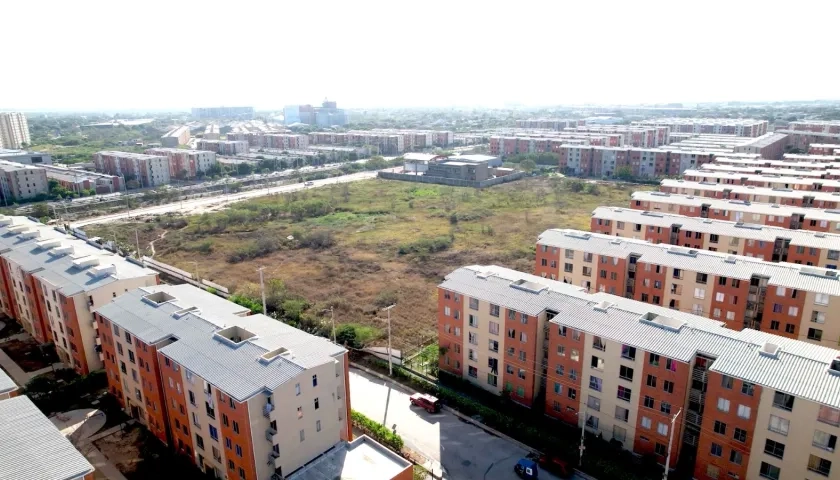 Predio en la urbanización Ciudad del Puerto donde se construirá el Comando de la Policía Metropolitana de Soledad y Malambo. 