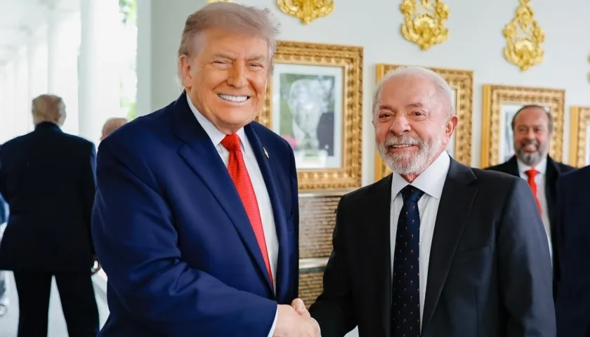 Donald Trump y Luiz Inácio Lula da Silva, presidentes de Estados Unidos y Brasil, respectivamente.