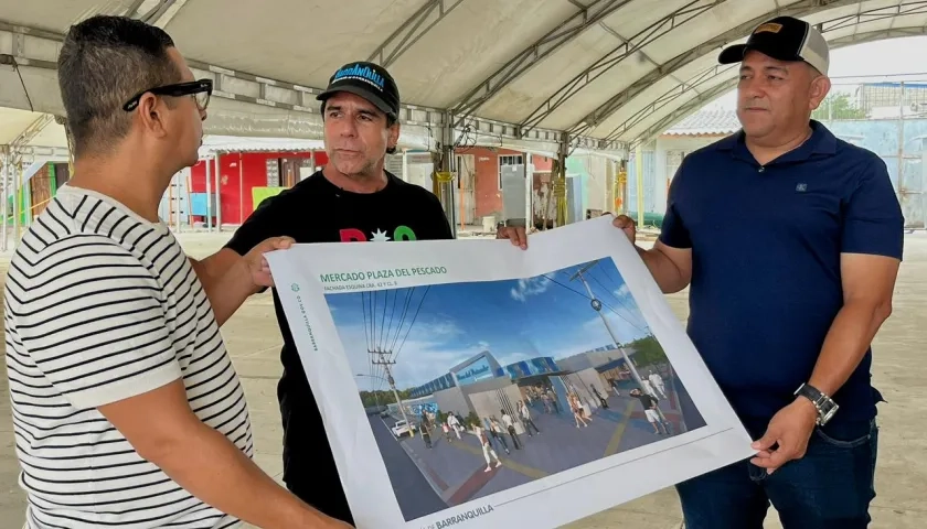 El alcalde Alejandro Char presentó el render de la nueva Plaza del Pescado.