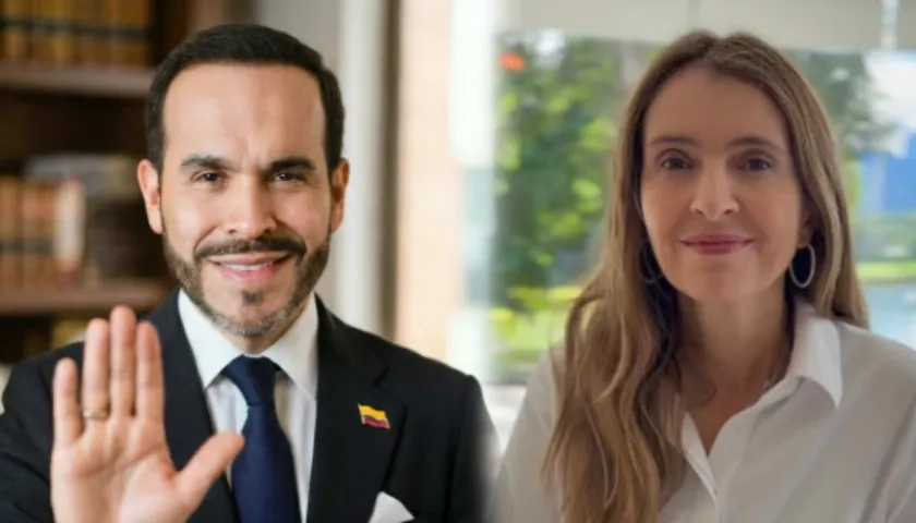 Los candidatos Abelardo De La Espriella y Paloma Valencia.