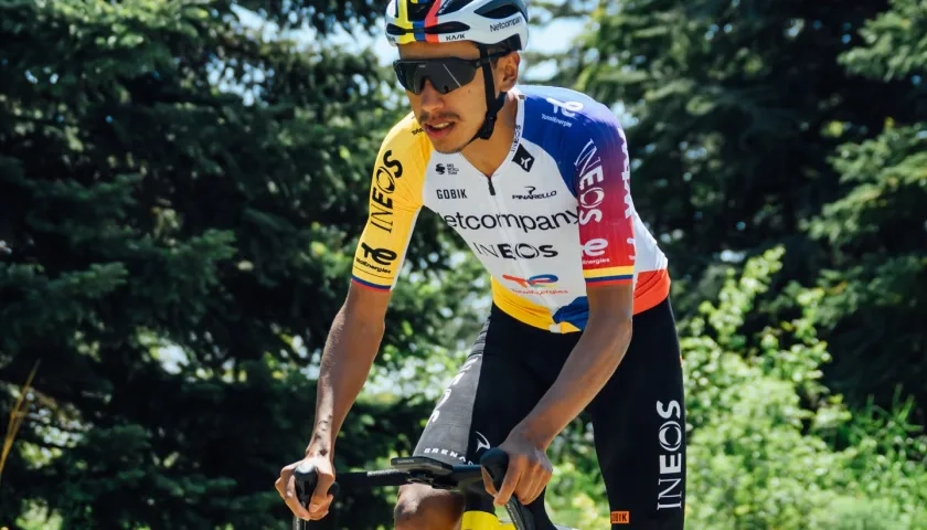 El colombiano Egan Bernal, ciclista del Netcompany Ineos.