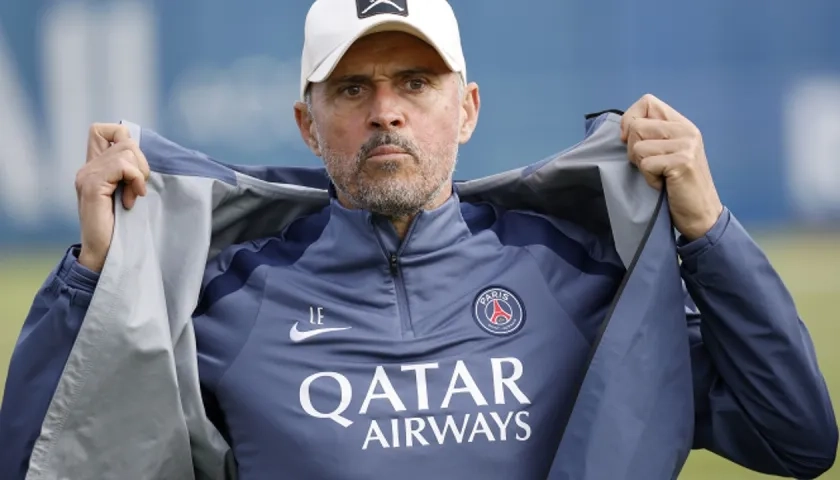 El español Luis Enrique, entrenador del París Saint Germain.