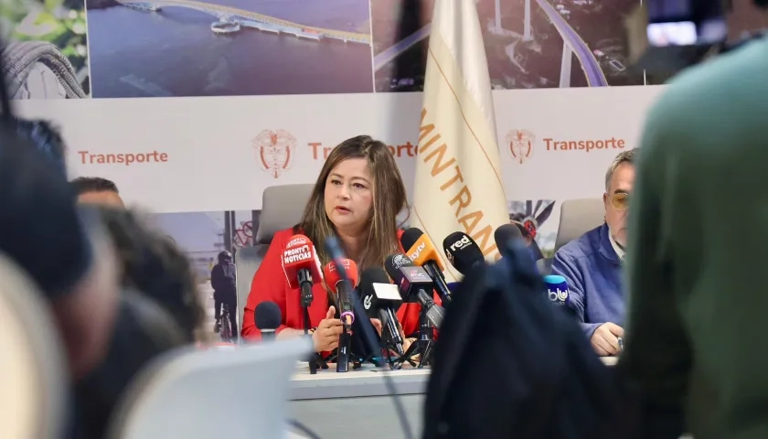María Fernanda Rojas, ministra de Transporte. 
