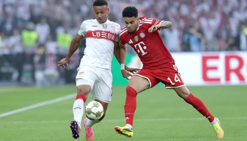 Luis Díaz en una de las jugadas contra Stuttgart.