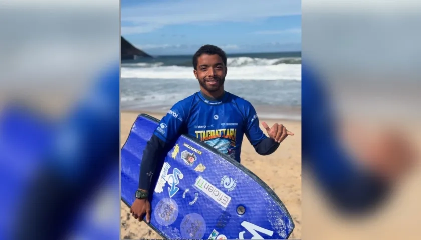 Thomas Rovira, bodyboarder atlanticense accidentado en Brasil. 
