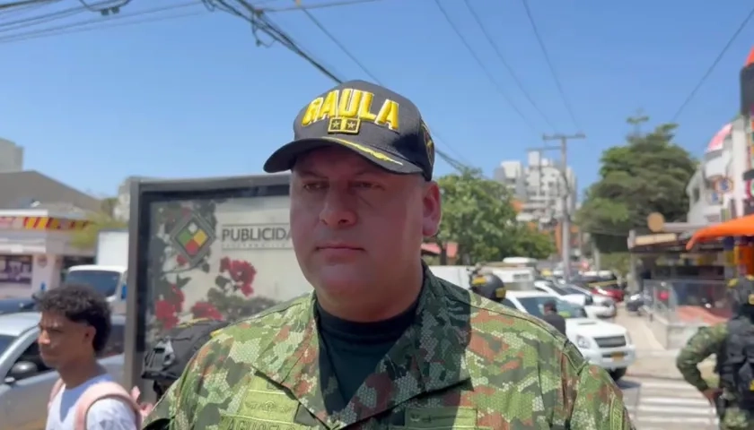Teniente coronel, Andrés Agudelo, comandante del Gaula Militar Caribe.