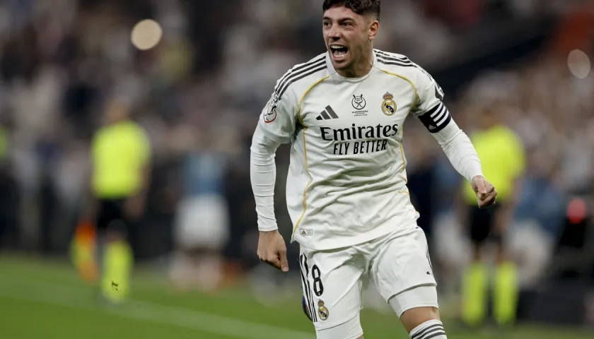 El uruguayo Fede Valverde, mediocampista del Real Madrid.