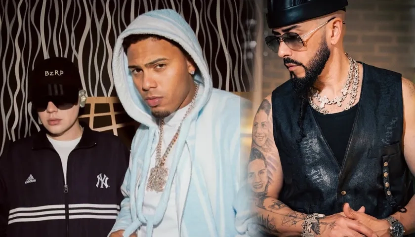 Bizarrap, Myke Towers y Yandel. 
