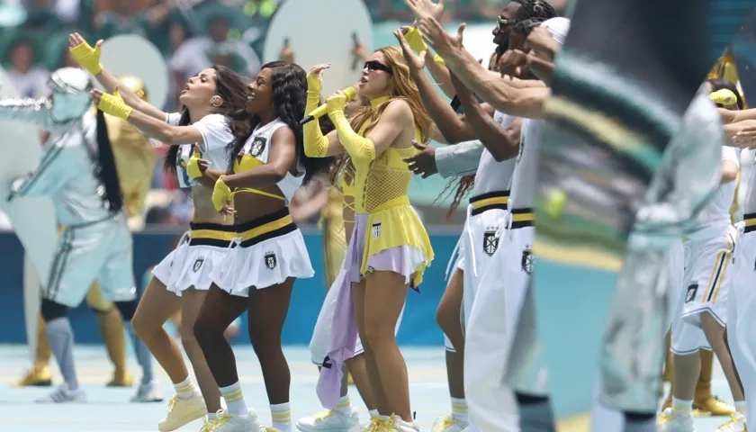 Shakira en la inauguración del Mundial. 