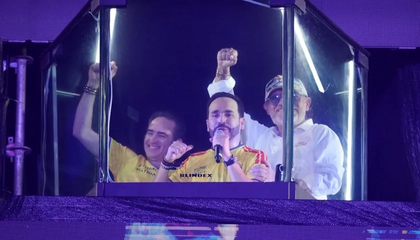 Abelardo De La Espriella en su discurso en Barranquilla.