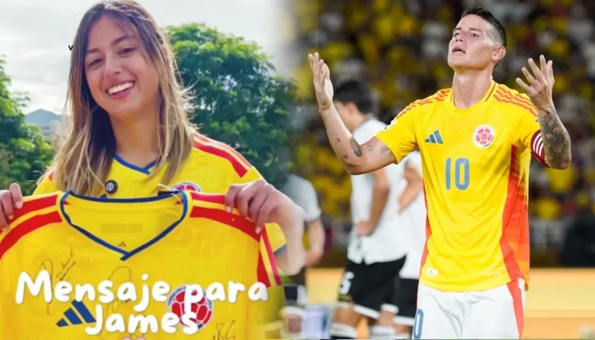 Antonella Petro y James Rodríguez.