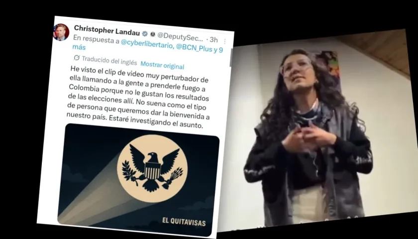 Captura del X de Cristopher Landau y Viviana Marín Carmona.