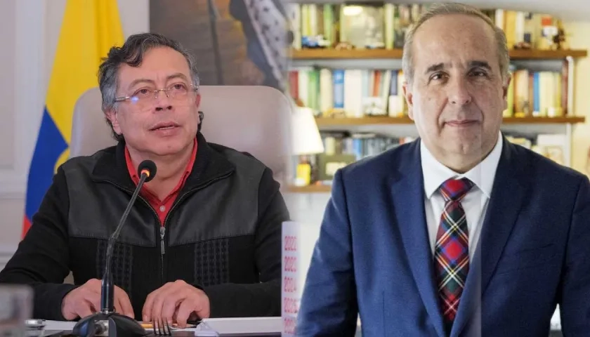 El Presidente Gustavo Petro y el embajador en Suecia, Guillermo Reyes.