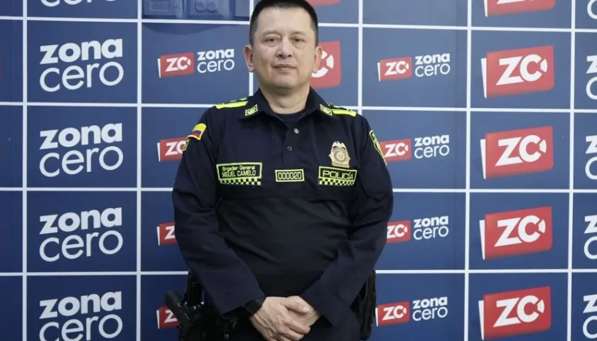 General Miguel Camelo, Comandante de la Policía Metropolitana de Barranquilla. 