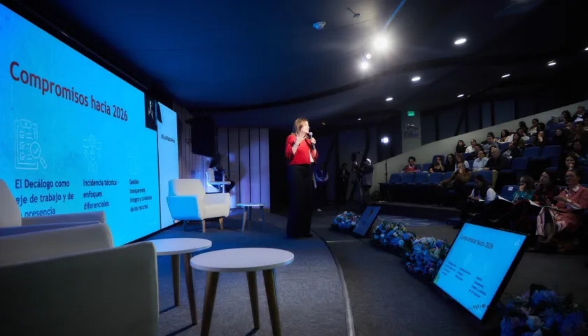 La Defensora del Pueblo Iris Marín, en un evento