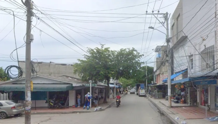 Sector de la calle 61 con carrera 18, donde se presentó el ataque a bala en Las Moras. 