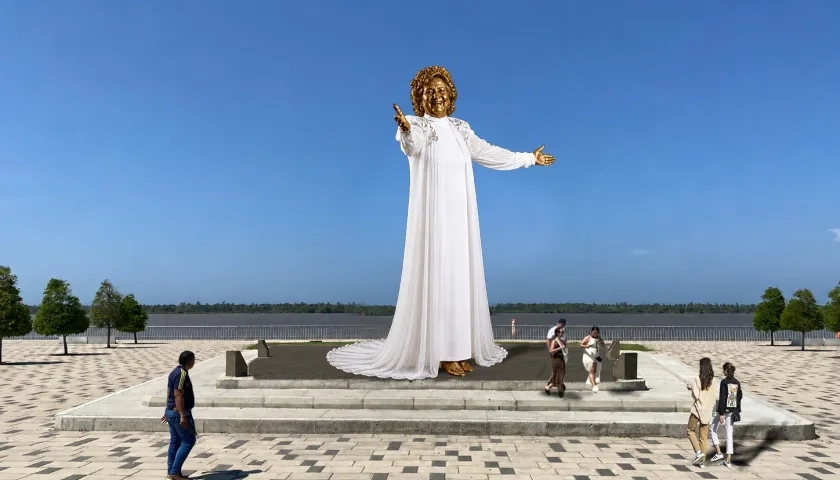 Render del monumento de Esthercita Forero en el Gran Malecón.