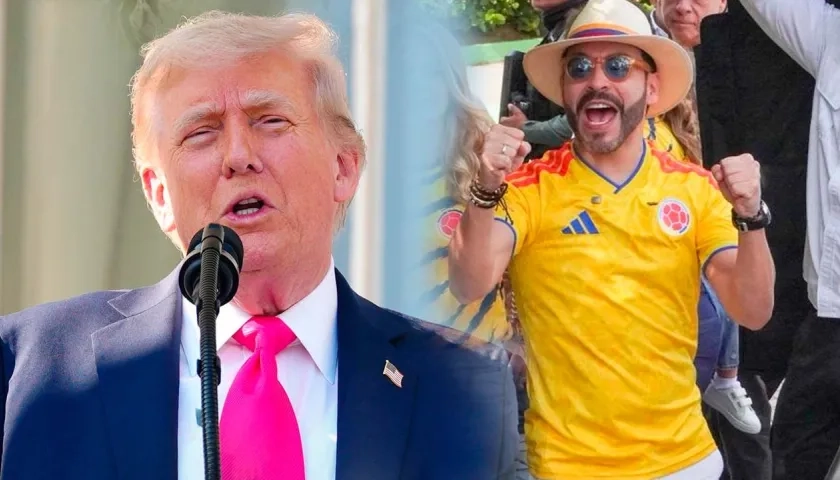 (Izq. a Der.) Donald Trump y Abelardo De la Espriella. 
