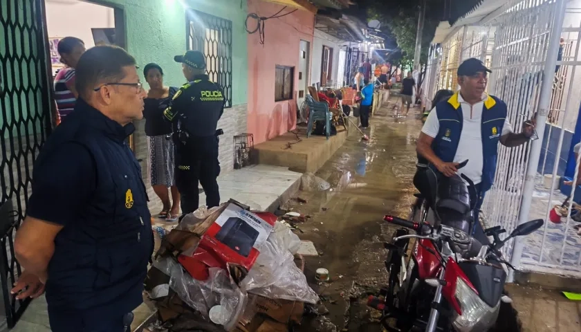 Uno de los barrios afectados