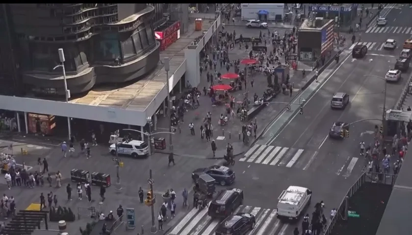 Zona del tiroteo en el Time Square