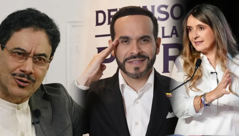 Iván Cepeda, Abelardo De la Espriella y Paloma Valencia. 