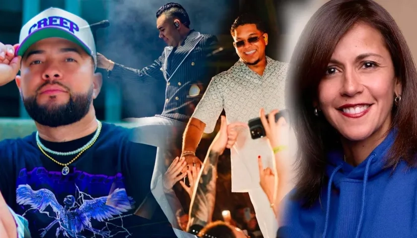 Dímelo King, Diego Daza, Luister La Voz y Laura Mendoza. 
