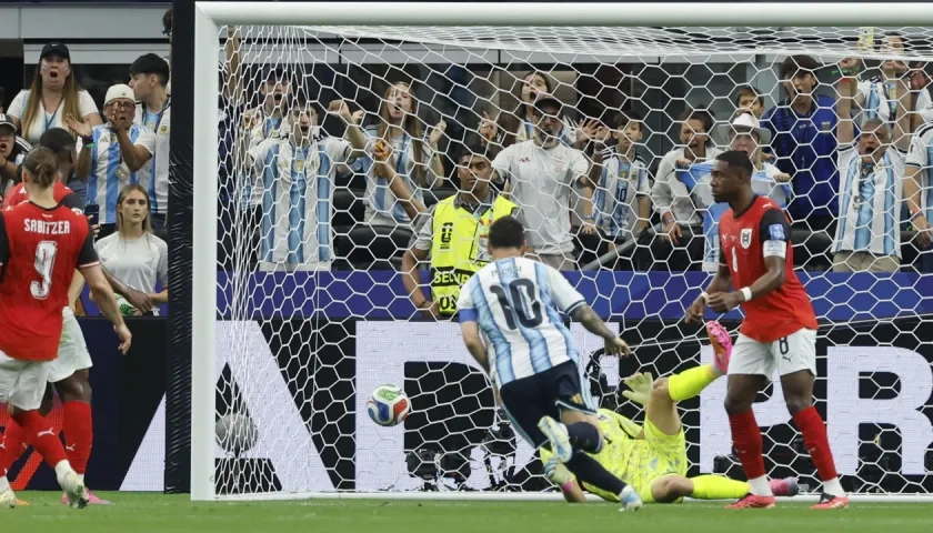 El histórico gol de Messi ante Austria, con el cual quebró el récord de Miroslav Klose.
