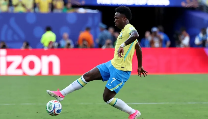 Vinicius Junior fue de lo poco rescatable de Brasil ante Marruecos.