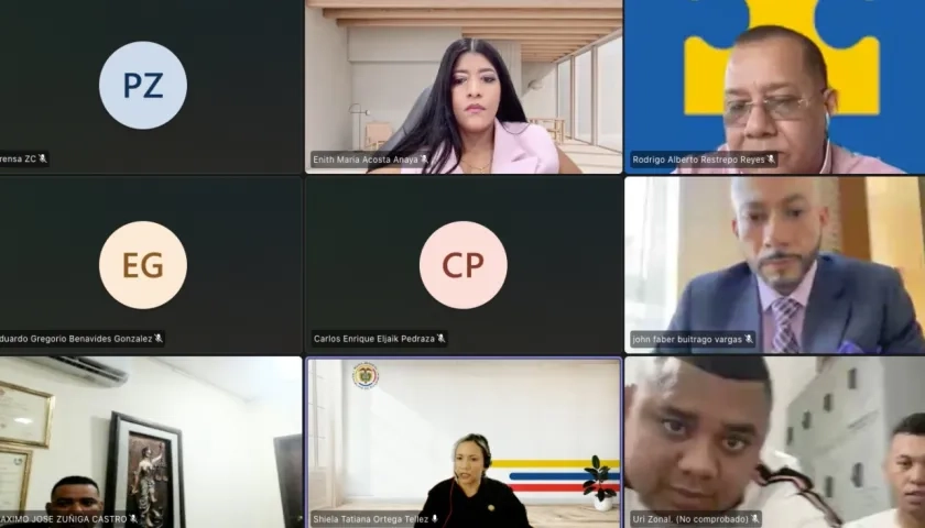 La audiencia virtual de este miércoles. 