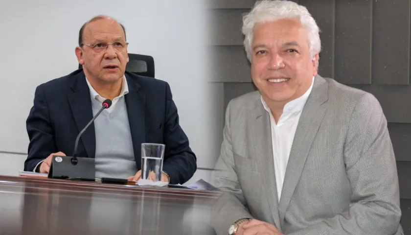 Germán Ávila, ministro de Hacienda; y Carlos Alonso Lucio, integrante del equipo de empalme de De La Espriella. 