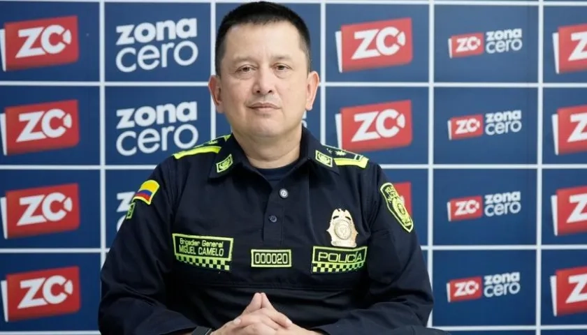 Brigadier general Miguel Camelo, comandante de la Policía Metropolitana de Barranquilla.