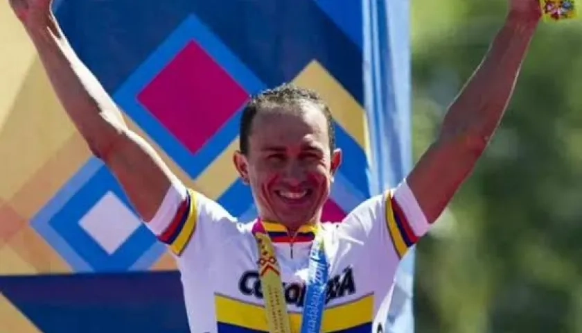 El ciclista Marlon Alirio Pérez. 