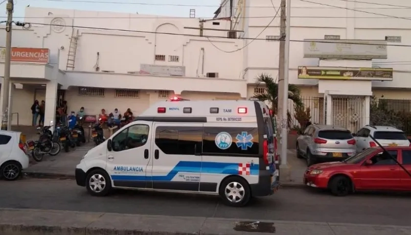 Clínica San Ignacio, a donde fueron llevados los heridos. 