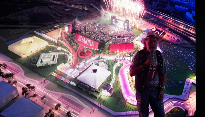 Presentación de la "ciudad" que va a recrear Shakira.