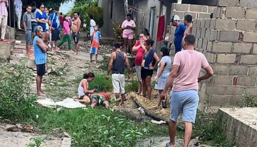 Lugar donde fue atacado a bala el hombre en Polonuevo.