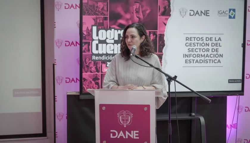 La directora del Departamento Administrativo Nacional de Estadística (Dane), Piedad Urdinola.