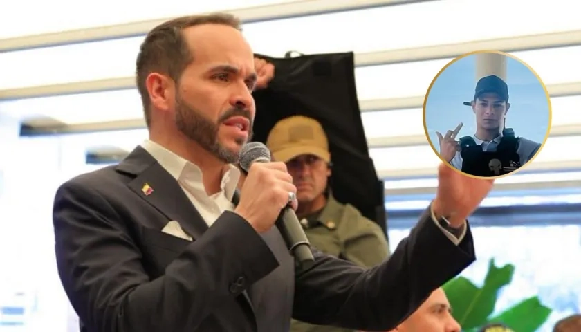 Abelardo De La Espriella, presidente electo, y alias 'El Bendito Menor' (círculo).