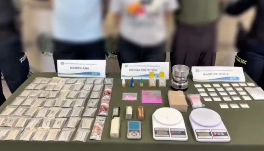 Droga sintética decomisada por la Policía. 