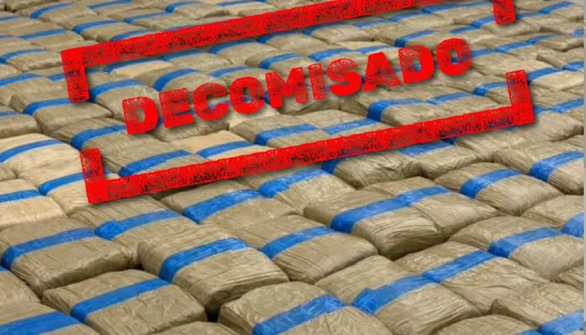 Marihuana incautada por las autoridades de Ecuador. 