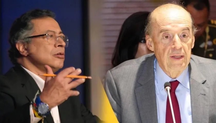 El Presidente Petro y Álvaro Leyva Durán.