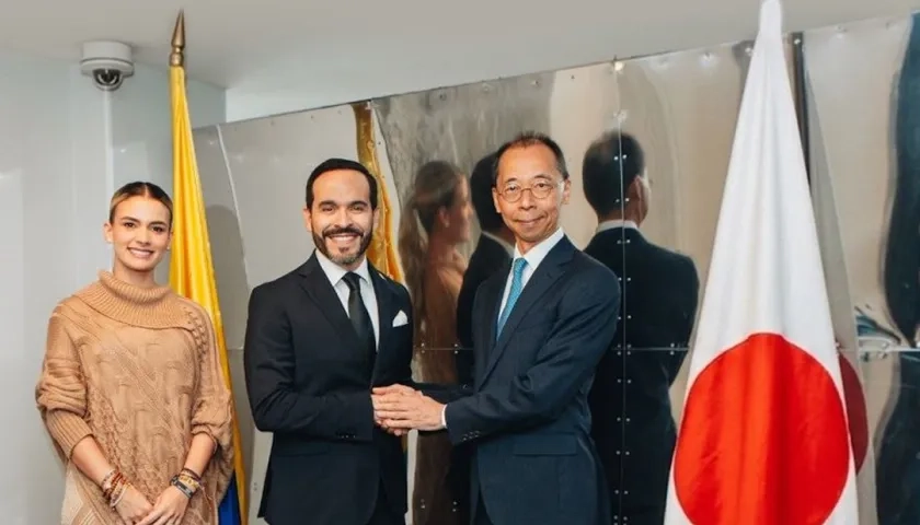 El Presidente electo, Abelardo de La Espriella con el embajador de Japón en Colombia, Shimizu Toru
