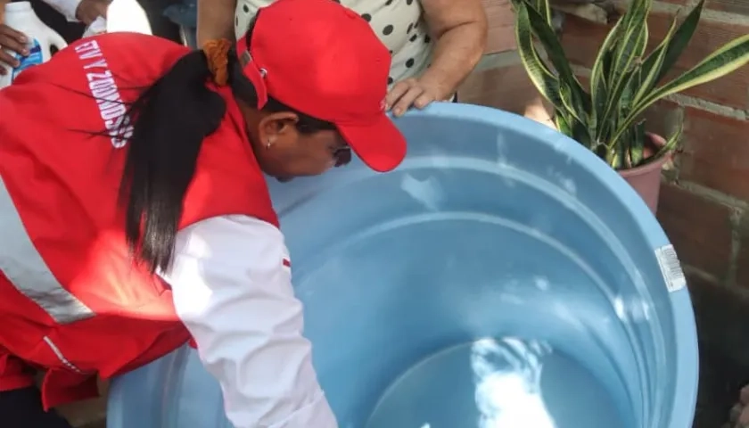 La eliminación de criaderos de mosquito permite reducir riesgos de contraer el dengue. 