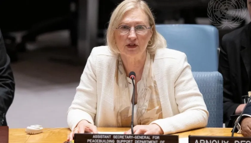 Elizabeth Spehar, subsecretaria general de consolidación y apoyo a la paz de la ONU