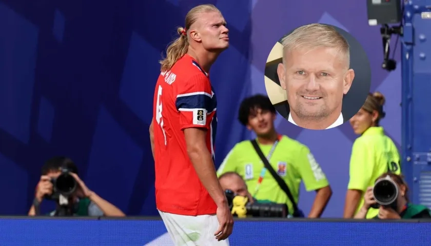 Erling Haaland y su papá Alfie.