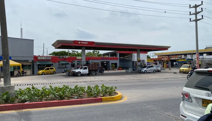 Estación de Gasolina donde ocurrió el ataque. 