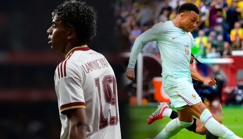 Lamine Yamal y Kylian Mbappé.